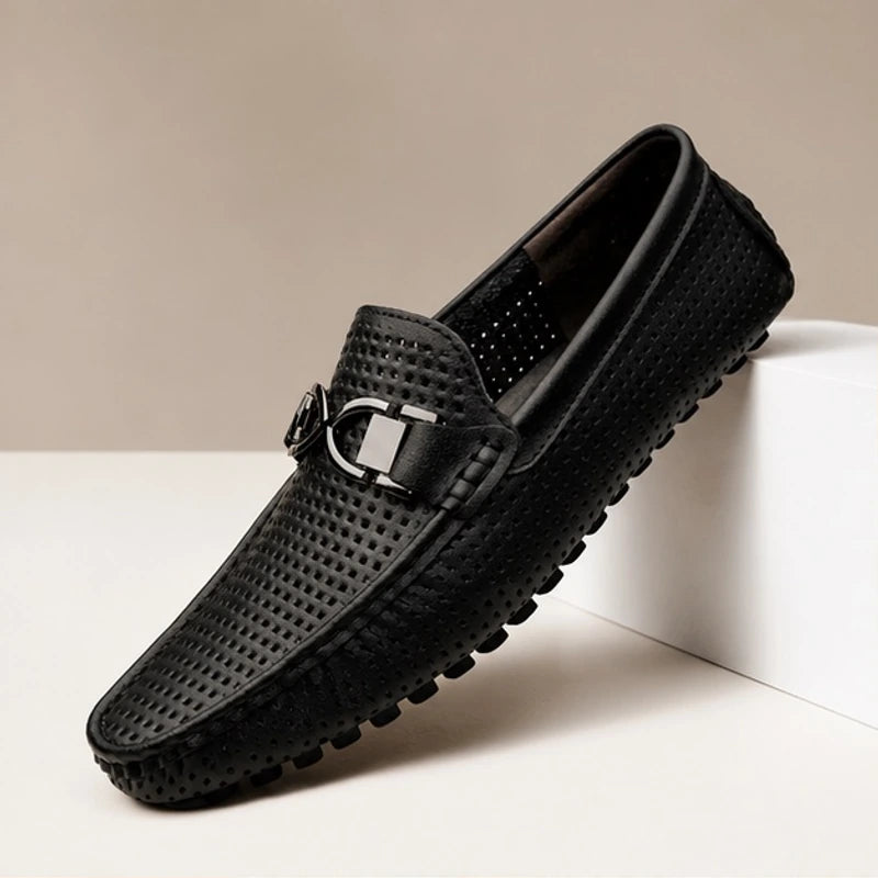 Huntley Classic Leather Loafer - Onyx Black - Shoes - Brondals - Image 1