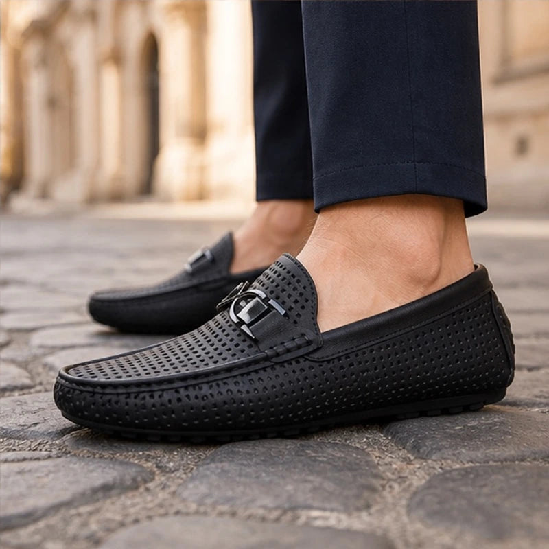 Huntley Classic Leather Loafer - Onyx Black - leather loafer - Brondals - Image 3
