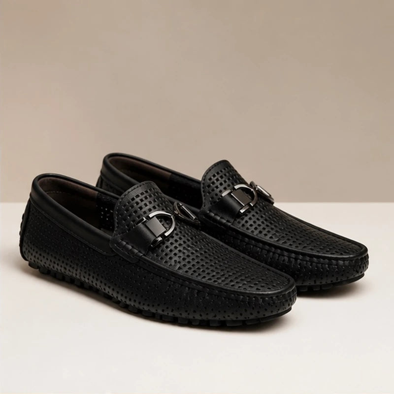 Huntley Classic Leather Loafer - Onyx Black - mens loafer - Brondals - Image 2