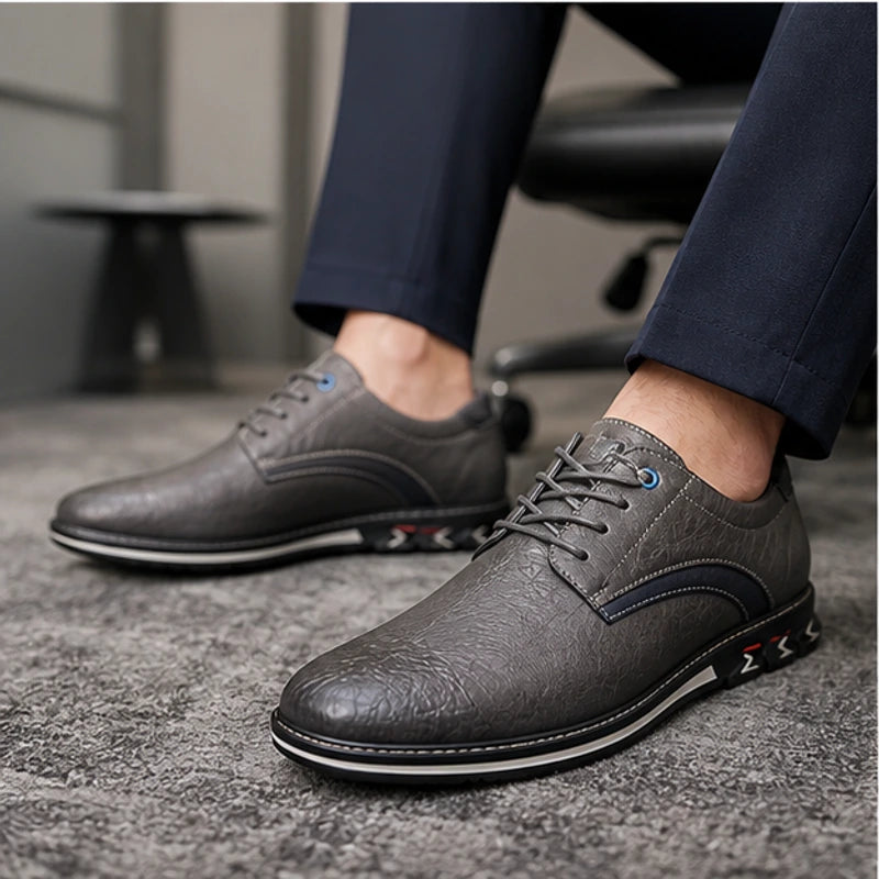 Regent Genuine Leather Shoes - Graphite - genuine leather - Brondals - Image 5