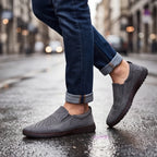 Brunwick Genuine Leather Loafers - Gray - perforated loafers - Brondals - Image 7