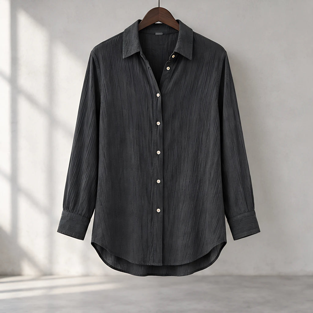 Ileana Women's Relaxed-Fit Long Sleeve Shirt - Black - Long Sleeve Tops | Tops - Brondals - Image 3