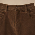 Iolanthe High-Waisted Corduroy Flared Midi Skirt - Brown Color - Product Type: Skirts - Brondals - Image 4