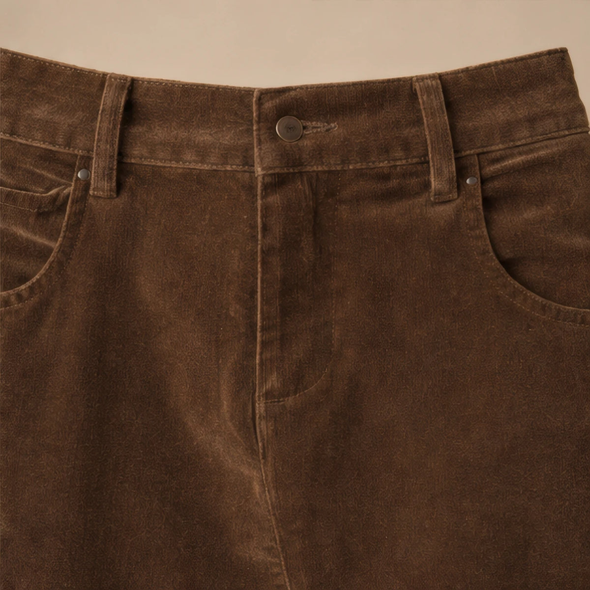 Iolanthe High-Waisted Corduroy Flared Midi Skirt - Brown Color - Product Type: Skirts - Brondals - Image 4