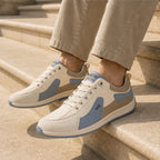 Irving Leather Sneakers - Blue - leather sneakers - Brondals - Image 3
