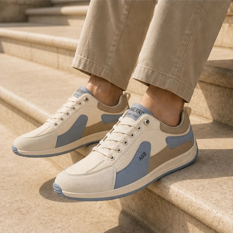 Irving Leather Sneakers - Blue - leather sneakers - Brondals - Image 3