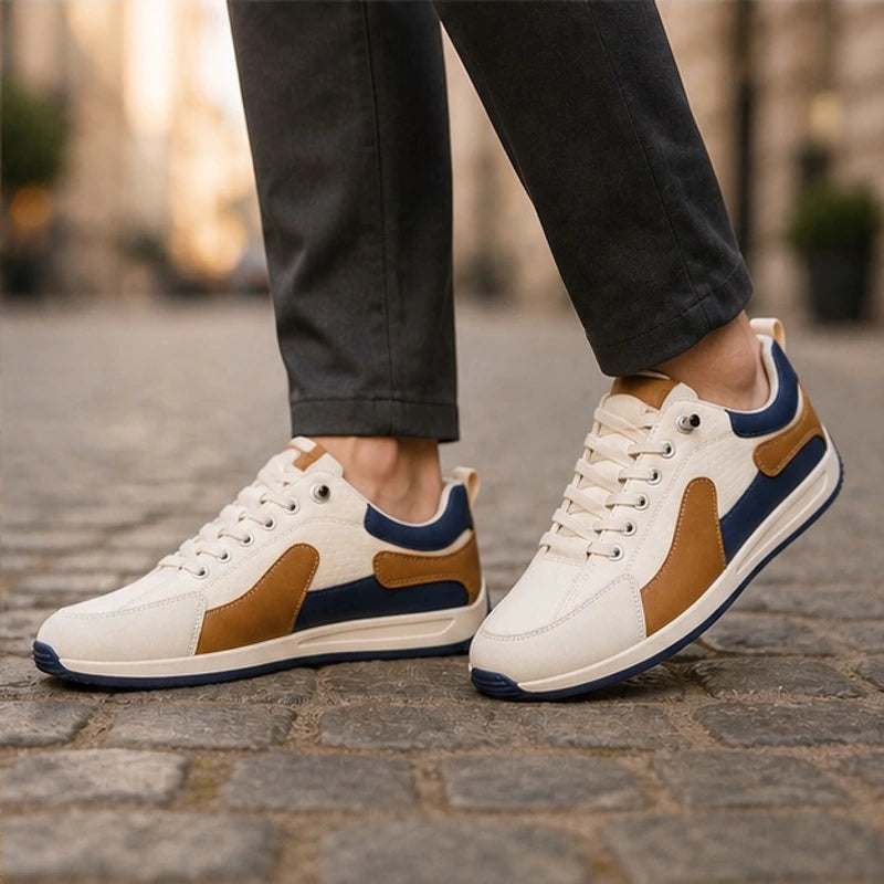 Irving Leather Sneakers - Navy - leather sneakers - Brondals - Image 3