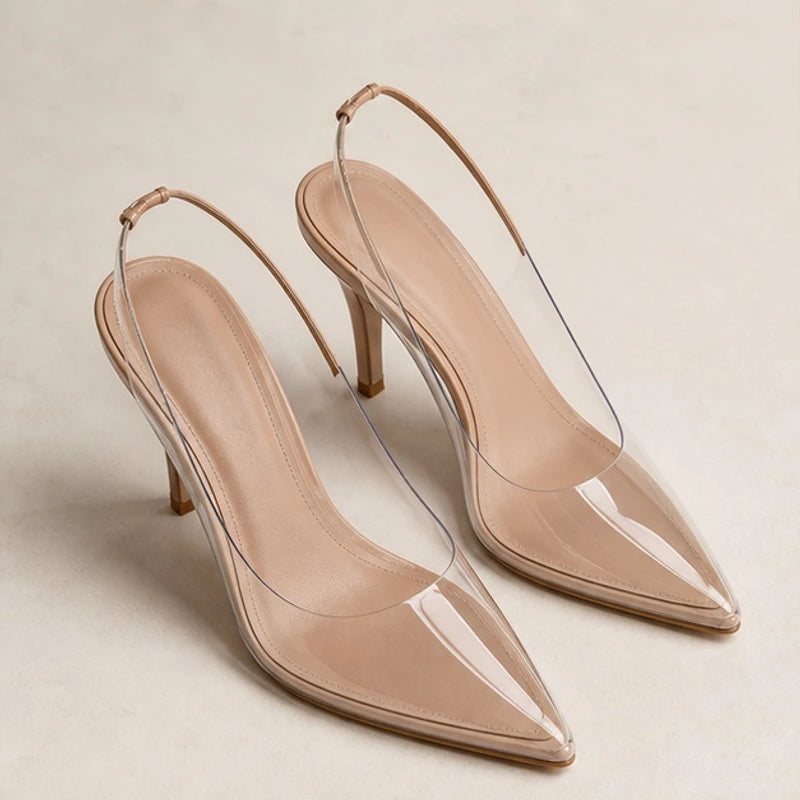 Isaura Transparent Pumps - Crystal Nude - Women's Footwear > Heels > Stiletto Pumps - Brondals - Image 1