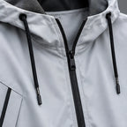 Isidore Men's Lightweight Technical Hooded Windbreaker Jacket - Grey - Men's Tops - Brondals - Image 4