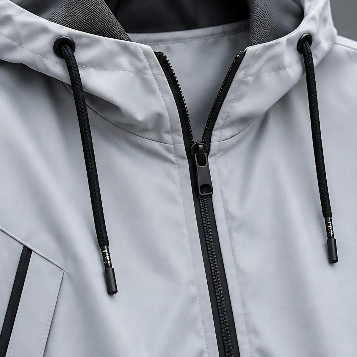 Isidore Men's Lightweight Technical Hooded Windbreaker Jacket - Grey - Men's Tops - Brondals - Image 4
