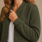 Isolde Geometric Bomber Jacket - Dark Green - Catalog Group: Clothing - Brondals - Image 2