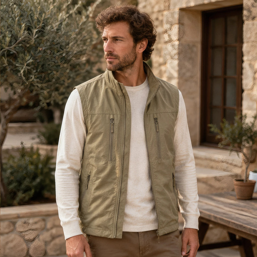 Ivor Multi-Pocket Utility Vest - Khaki - Vest - Brondals - Image 2