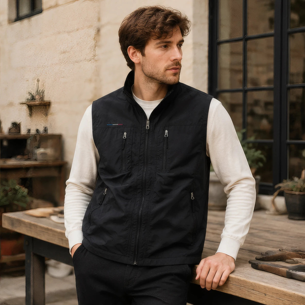 Ivor Multi-Pocket Utility Vest - Classic Black - Vest - Brondals - Image 2