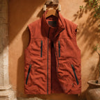 Ivor Multi-Pocket Utility Vest - Orange - Clothing > Outerwear > Utility Vests - Brondals - Image 1