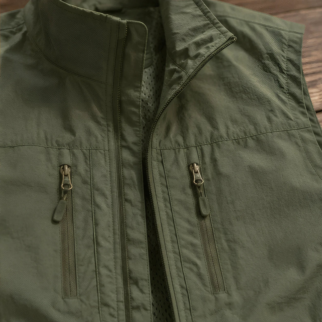Ivor Multi-Pocket Utility Vest - Army Green - Clothing > Outerwear > Utility Vests - Brondals - Image 3