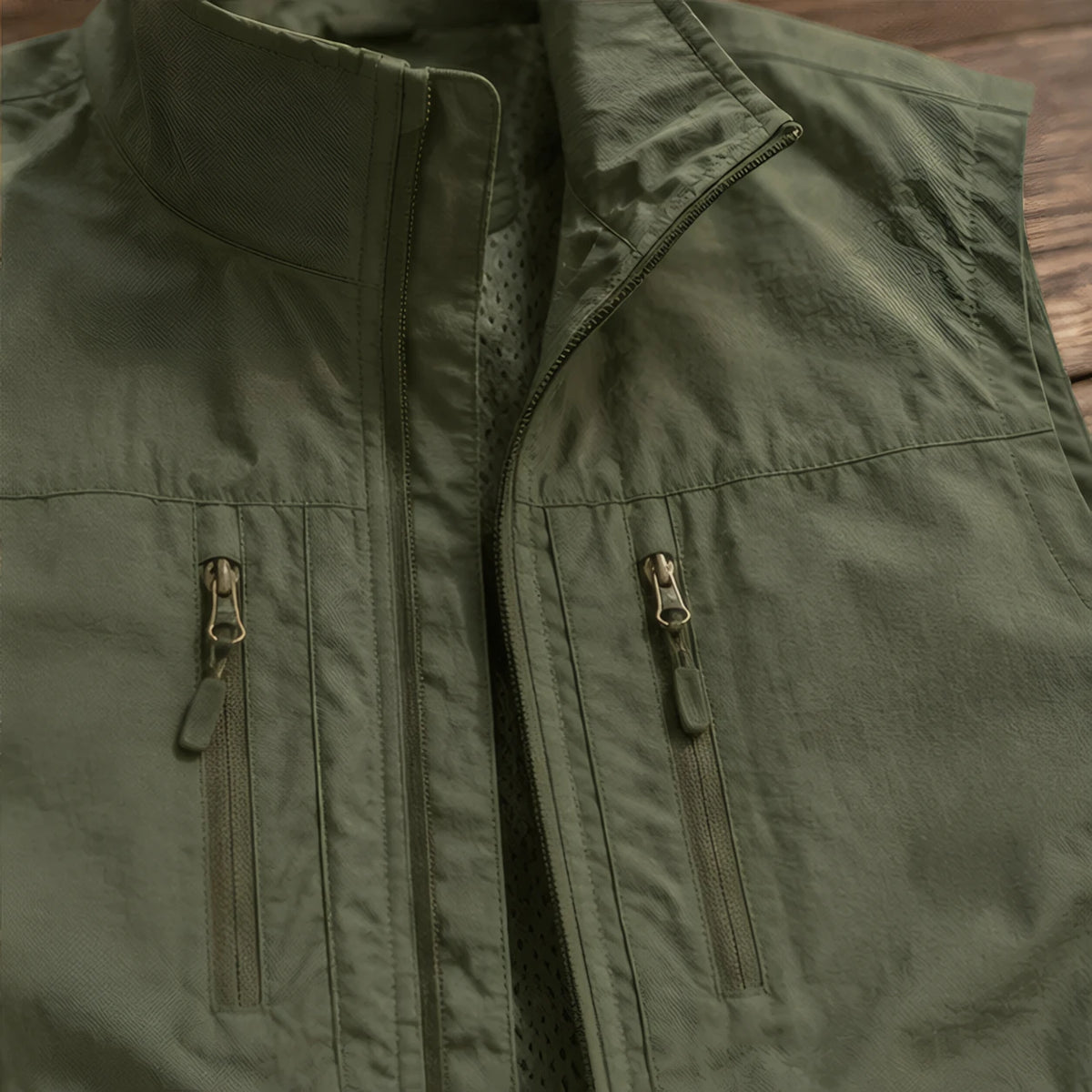 Ivor Multi-Pocket Utility Vest - Army Green - Clothing > Outerwear > Utility Vests - Brondals - Image 3