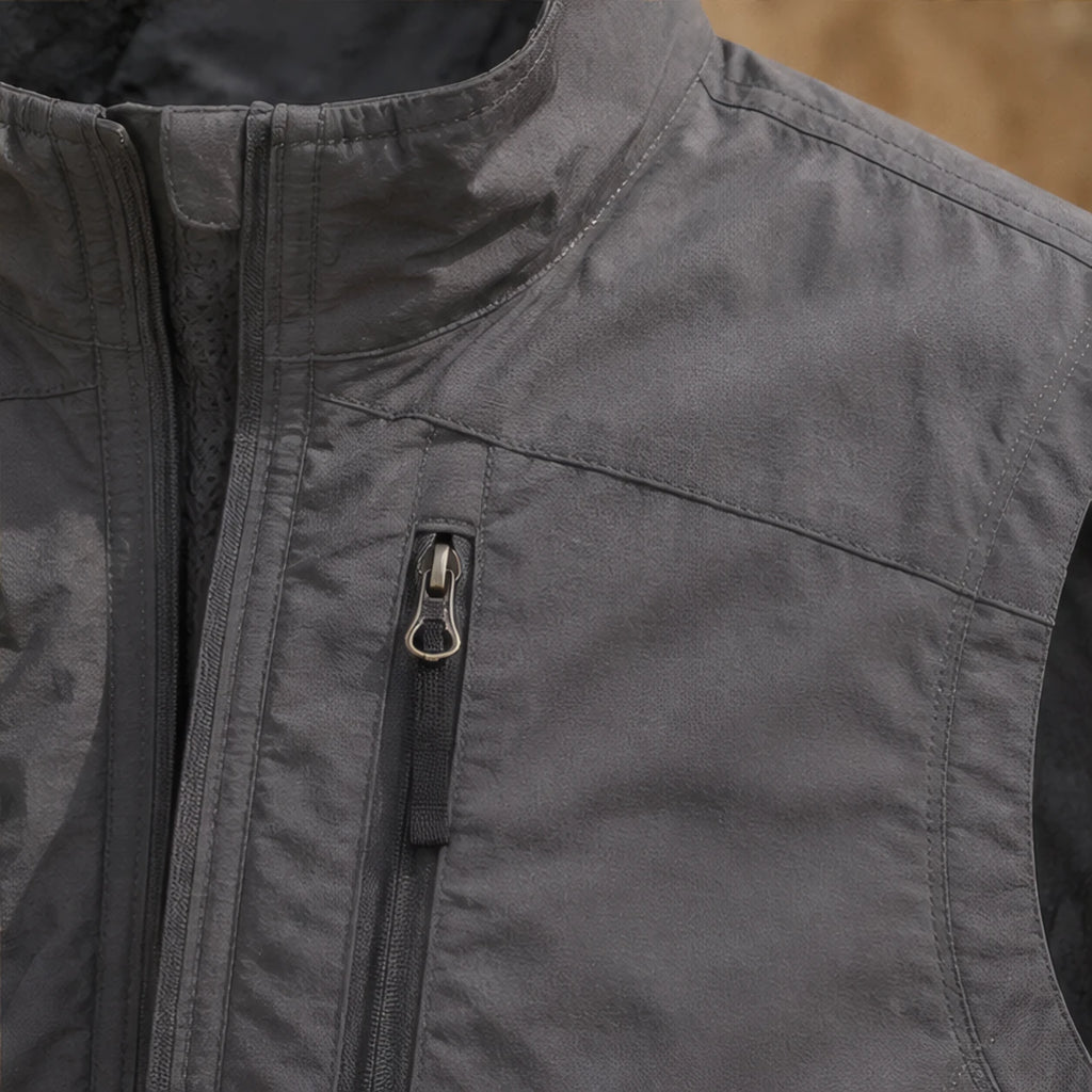 Ivor Multi-Pocket Utility Vest - Gray - Clothing > Outerwear > Utility Vests - Brondals - Image 3