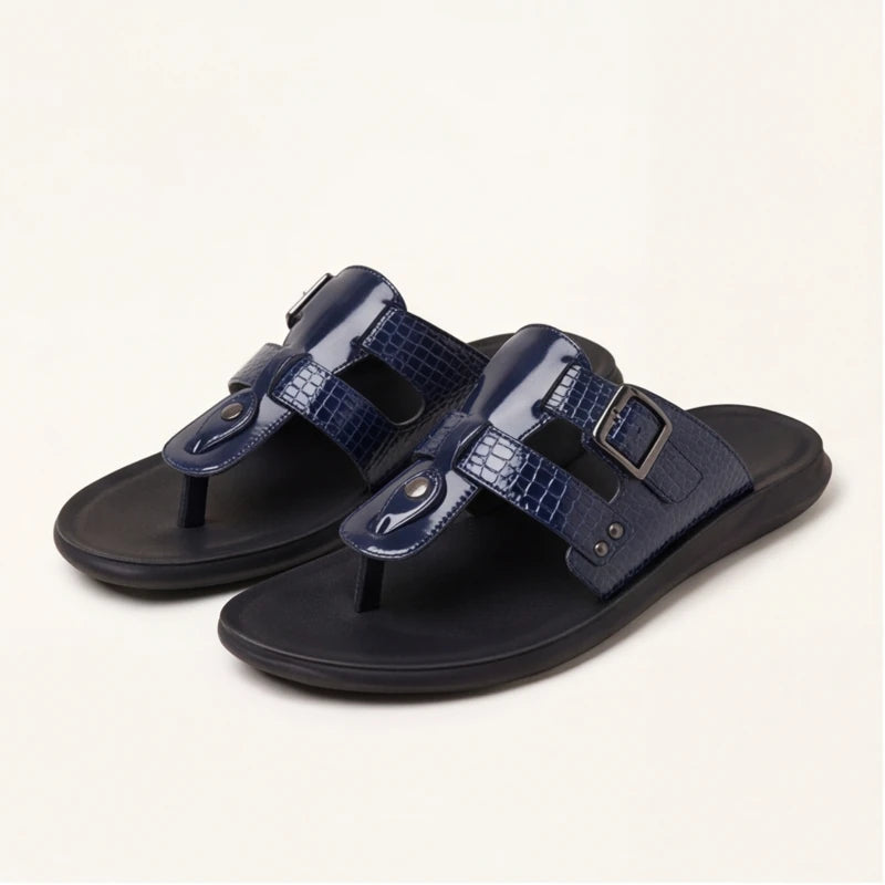 Lariva Leather Sandals - Blue - Shoes - Brondals - Image 1