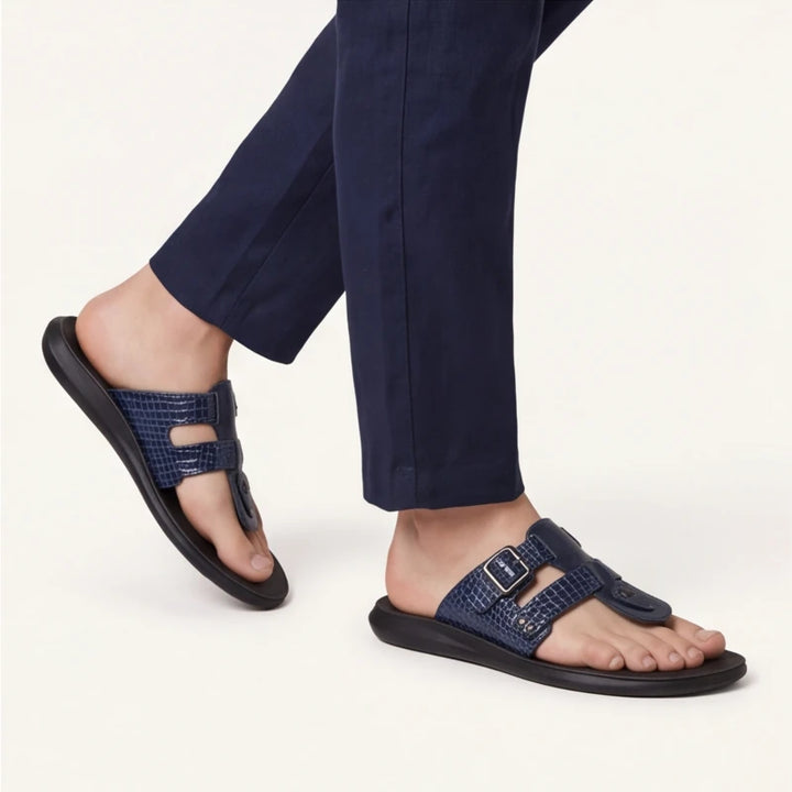 Lariva Leather Sandals - Blue - toe-loop sandals - Brondals - Image 4