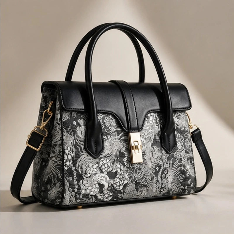Jacinta Botanical Handbag - Noire - Handbags - Brondals - Image 1