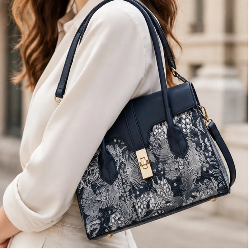 Jacinta Botanical Handbag - Marin - satchel - Brondals - Image 3