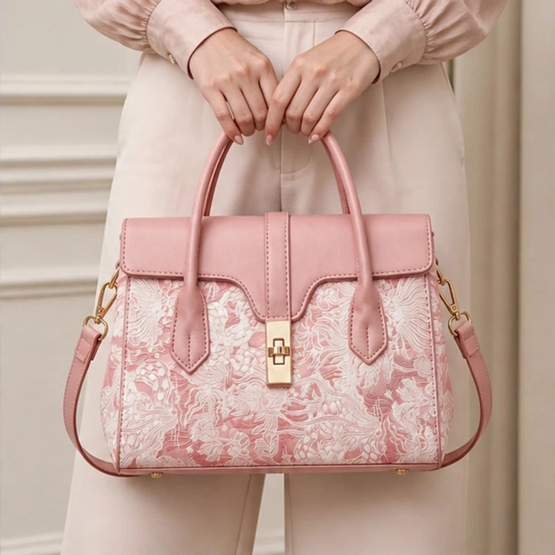Jacinta Botanical Handbag - Rosette - satchel - Brondals - Image 3