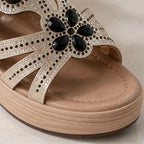 Janelle Rhinestone Wedge Sandals - Onyx - women's sandals - Brondals - Image 2