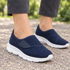 Jemima Womens' Orthopedic Breathable Mesh Slip-On Shoes - Navy Blue - Footwear > Walking Shoes > Adjustable Slip-On Shoes - Brondals - Image 1