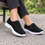 Jemima Womens' Orthopedic Breathable Mesh Slip-On Shoes - Black - Footwear > Walking Shoes > Adjustable Slip-On Shoes - Brondals - Image 3