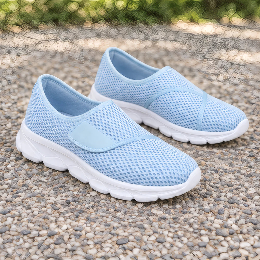 Jemima Womens' Orthopedic Breathable Mesh Slip-On Shoes - Light Blue - female - Brondals - Image 4
