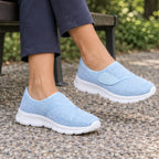 Jemima Womens' Orthopedic Breathable Mesh Slip-On Shoes - Light Blue - Footwear > Walking Shoes > Adjustable Slip-On Shoes - Brondals - Image 3