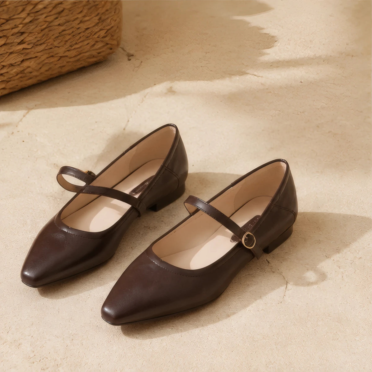 Jessa Women's Mary Jane Flats - Brown - wapfoot - Brondals - Image 3