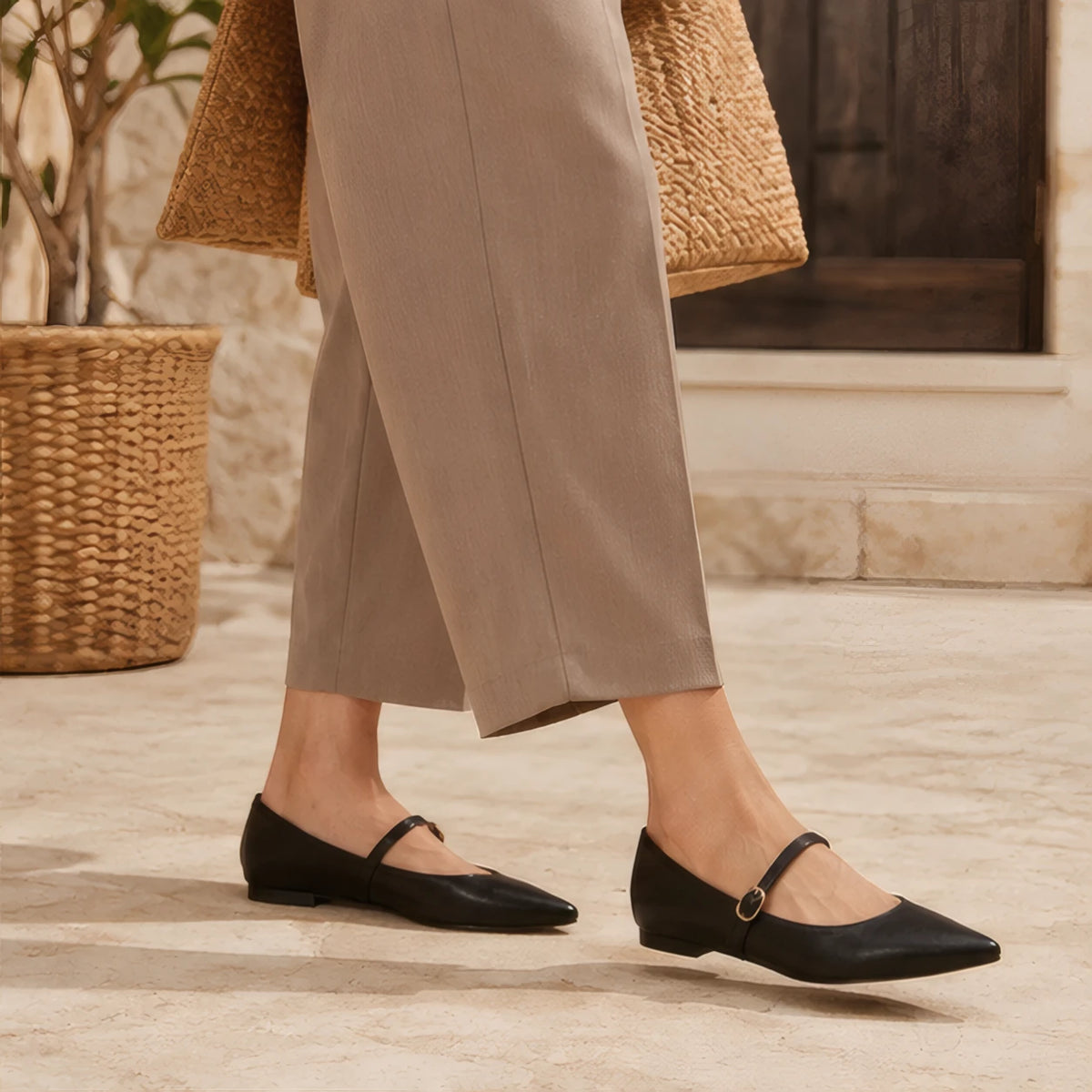 Jessa Women's Mary Jane Flats - Black - wap - Brondals - Image 2