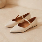 Jessa Women's Mary Jane Flats - Beige - wapfoot - Brondals - Image 3