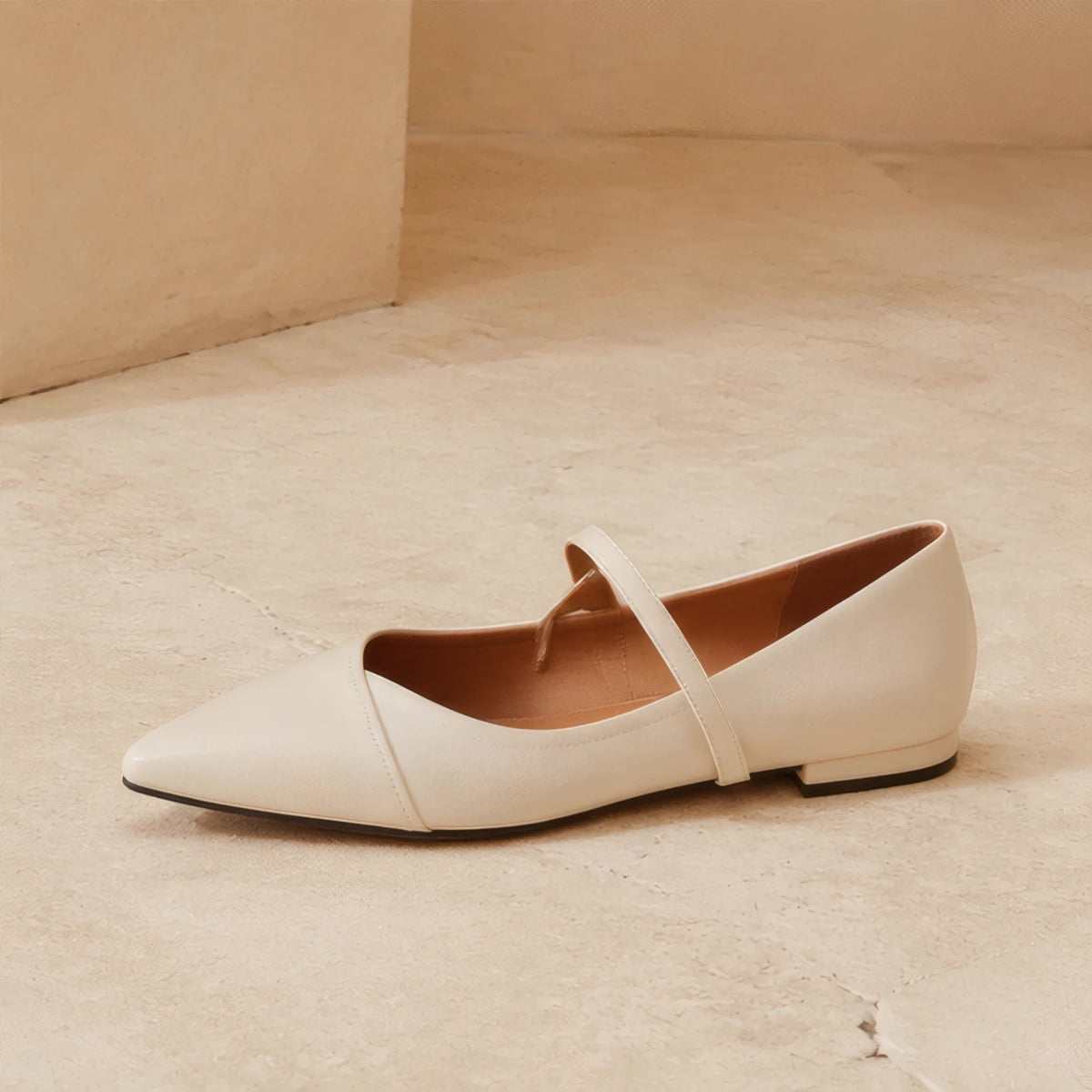 Jessa Women's Mary Jane Flats - Beige - Flats - Brondals - Image 4
