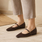 Jessa Women's Mary Jane Flats - Brown - Women's Footwear > Flats > Mary Jane Flats - Brondals - Image 1