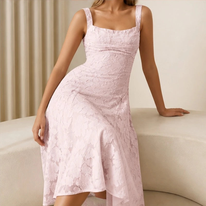 Jolene Lace Midi Dress - Pink - women's clothing - Brondals - Image 4