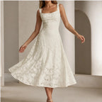 Jolene Lace Midi Dress - White - women's clothing - Brondals - Image 4