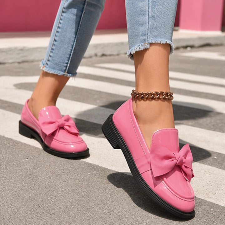 Jolie Patent Bow Loafer - Pink - vegan leather - Brondals - Image 5