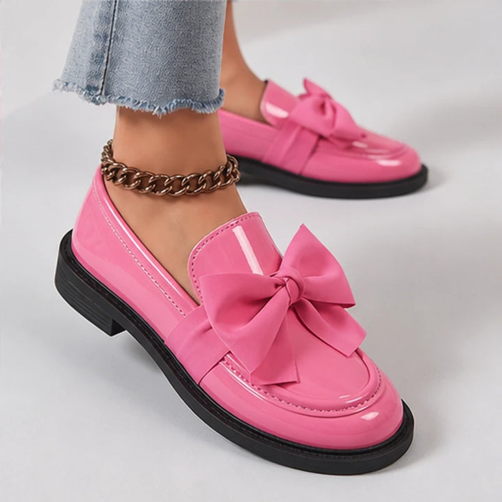 Jolie Patent Bow Loafer - Pink - patent leather - Brondals - Image 4