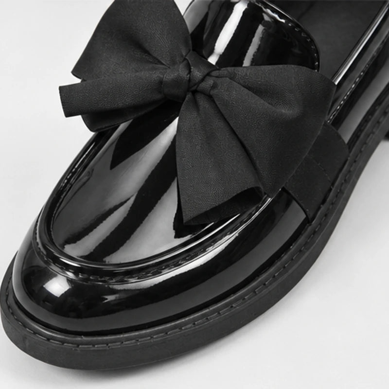 Jolie Patent Bow Loafer - Black - loafers - Brondals - Image 2