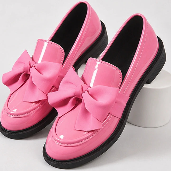 Jolie Patent Bow Loafer - Pink - loafers - Brondals - Image 2
