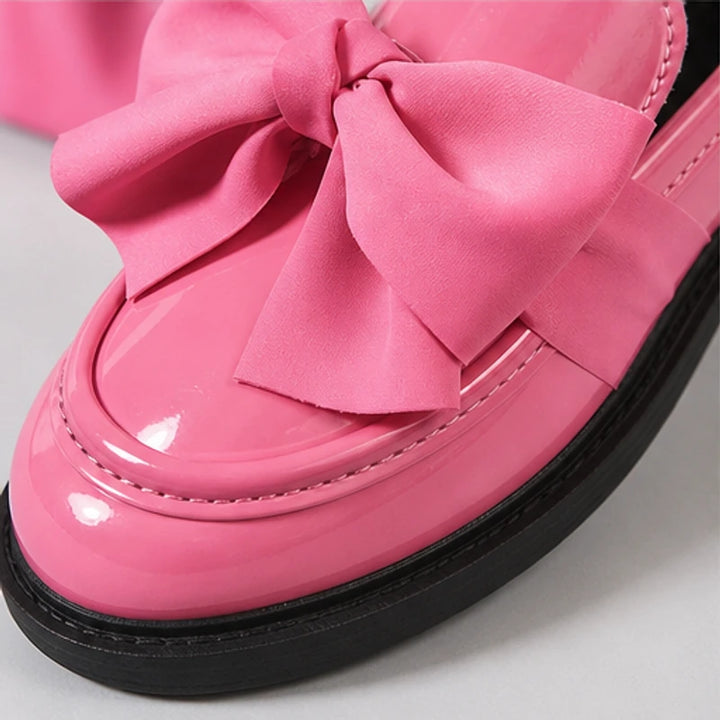 Jolie Patent Bow Loafer - Pink - women's loafers - Brondals - Image 3