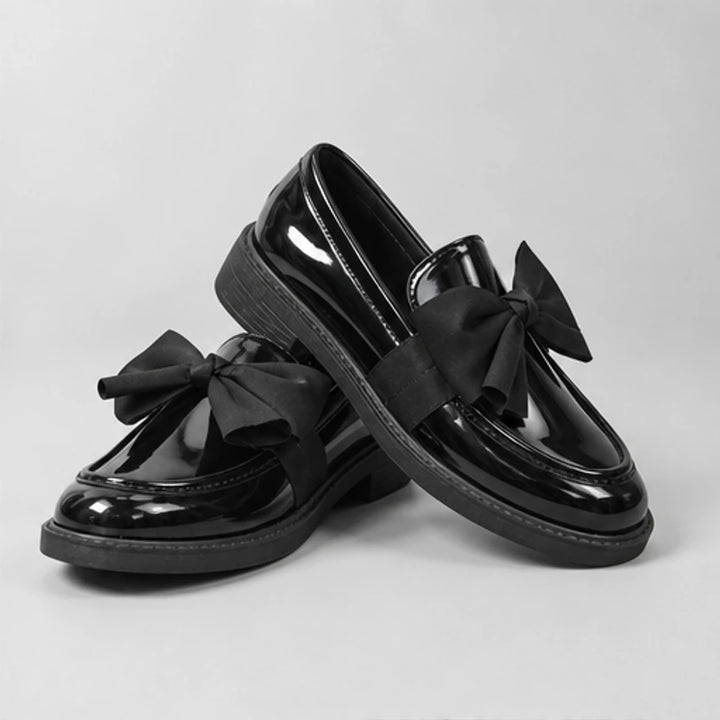 Jolie Patent Bow Loafer - Black - Loafers - Brondals - Image 1