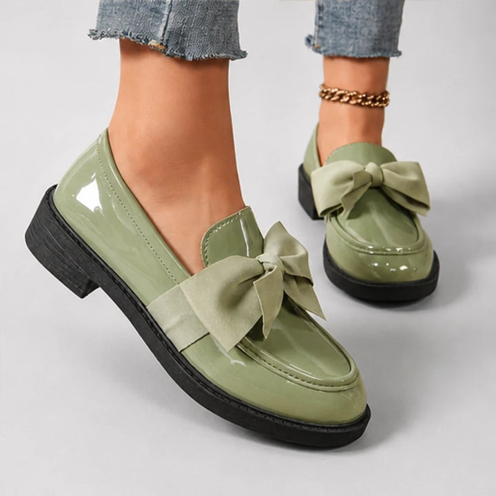 Jolie Patent Bow Loafer - Green - patent leather - Brondals - Image 4