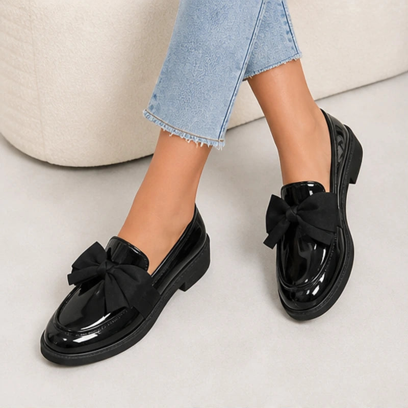 Jolie Patent Bow Loafer - Black - patent leather - Brondals - Image 4
