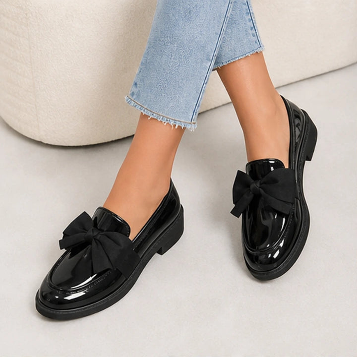 Jolie Patent Bow Loafer - Black - patent leather - Brondals - Image 4