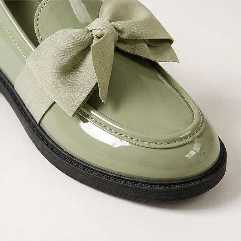 Jolie Patent Bow Loafer - Green - women's loafers - Brondals - Image 3