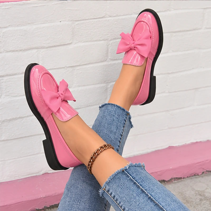 Jolie Patent Bow Loafer - Pink - women's footwear - Brondals - Image 8