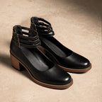 Josephine Stacked-Heel Pumps - Black - Heels - Brondals - Image 1